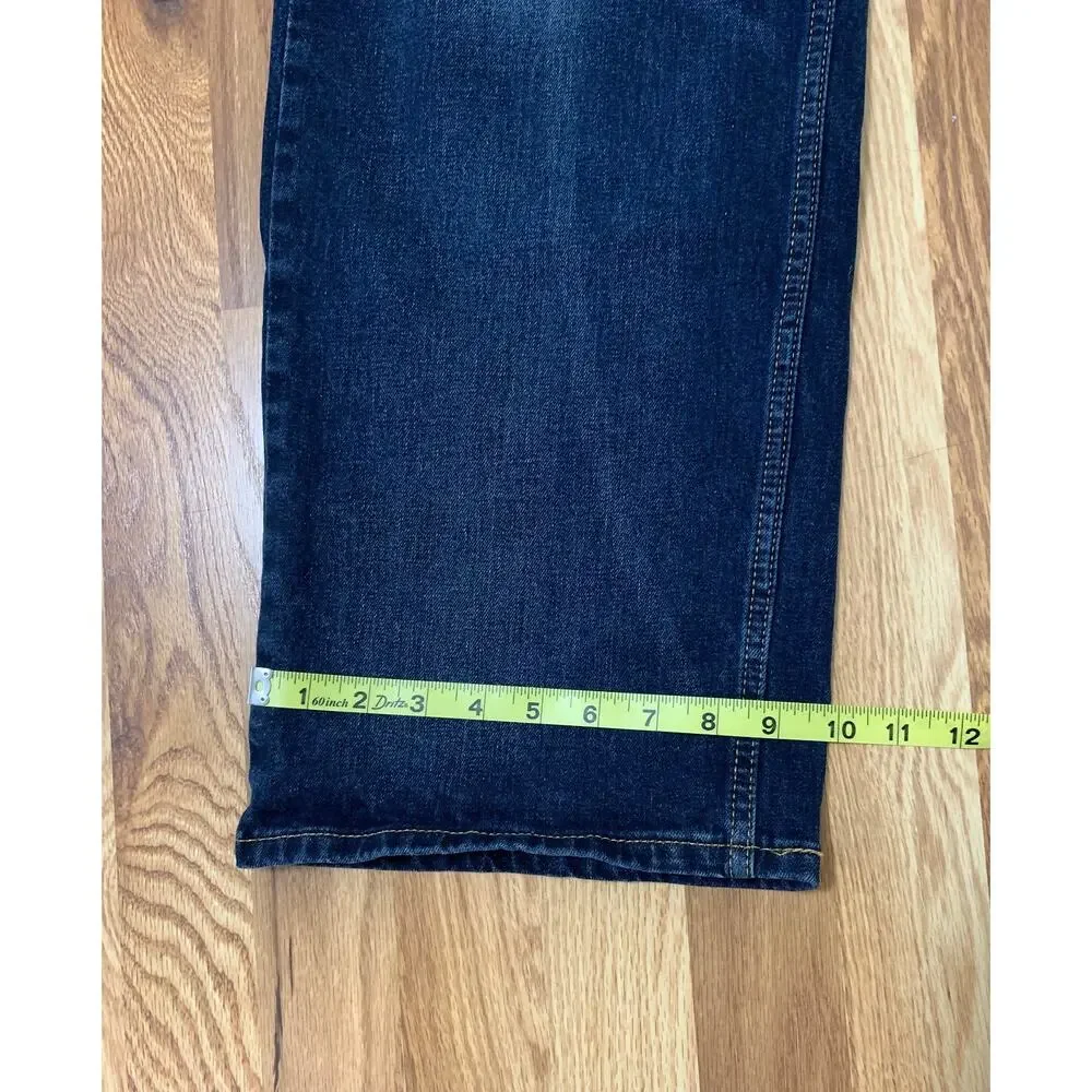 Levi's 569 Loose Straight Fit Mens 40x30 (tagged 40x34) Dark Wash Denim Whiskers